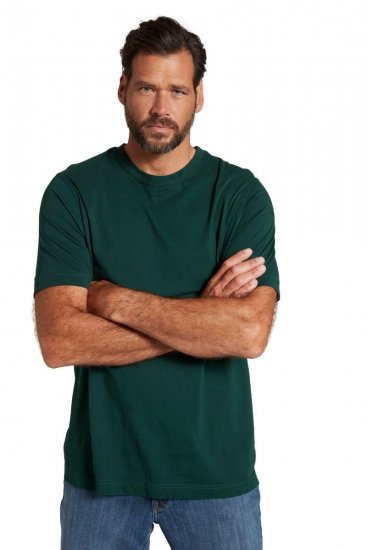 JP1880 702558 T-shirt de decote redondo Verde escuro - T-shirts - T-shirts Homem Tamanhos Grandes