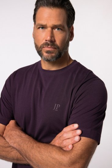 JP1880 702637 T-shirt de decote redondo pack de 2 Roxo escuro/Preto - T-shirts - T-shirts Homem Tamanhos Grandes