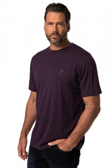 JP1880 702637 T-shirt de decote redondo pack de 2 Roxo escuro/Preto - T-shirts - T-shirts Homem Tamanhos Grandes