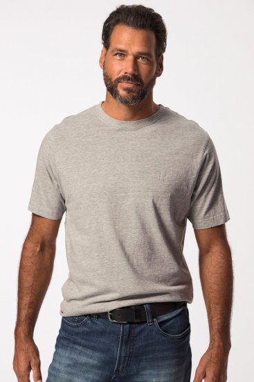 JP1880 702637 T-shirt de decote redondo pack de 2 Cinzento mesclado - T-shirts - T-shirts Homem Tamanhos Grandes