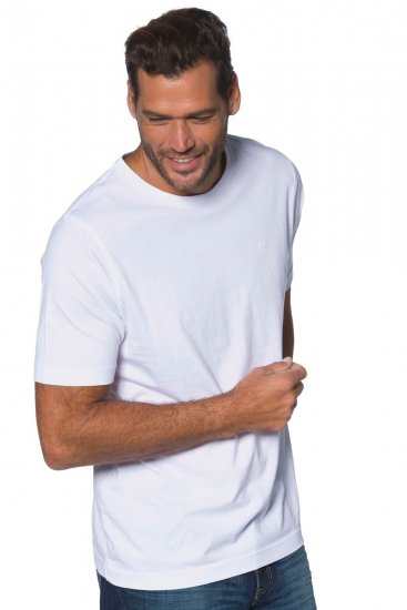 JP1880 702637 T-shirt de decote redondo pack de 2 Branco - T-shirts - T-shirts Homem Tamanhos Grandes