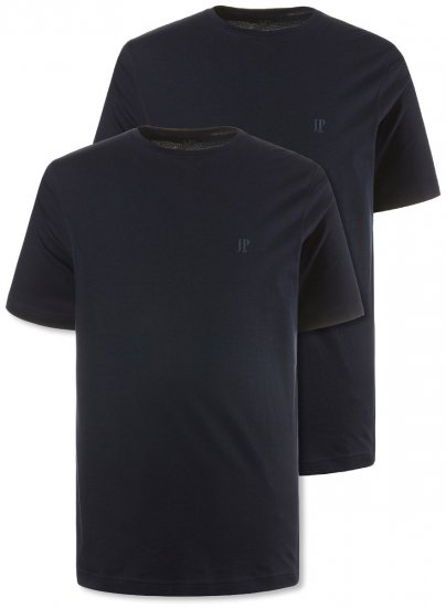 JP1880 702637 T-shirt de decote redondo pack de 2 Azul-marinho - T-shirts - T-shirts Homem Tamanhos Grandes