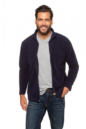 JP1880 705552 Casaco polar com gola alta Azul-marinho - Roupa desportiva & Outdoor - Roupa Desportiva Tamanhos Grandes