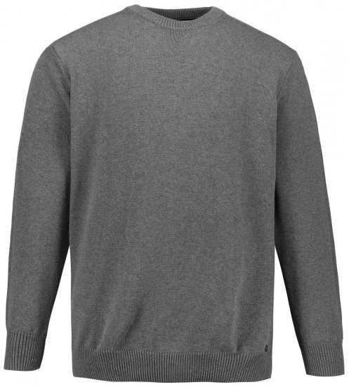 JP1880 708261 Camisola de malha com decote redondo Cinzento mesclado - Sweatshirts & hoodies - Sweatshirt & Camisolas com Capuz tamanhos grandes