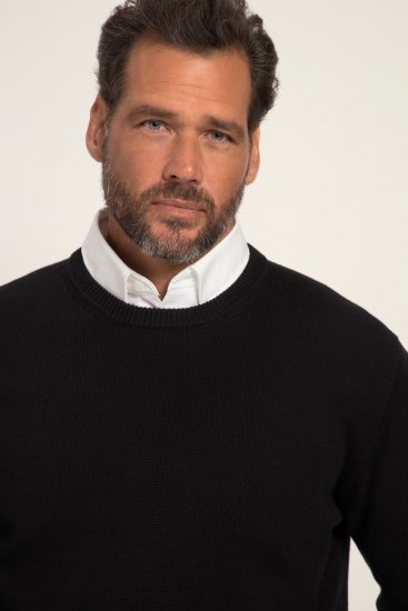 JP1880 708261 Camisola de malha com decote redondo Preto - Sweatshirts & hoodies - Sweatshirt & Camisolas com Capuz tamanhos grandes
