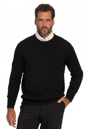 JP1880 708261 Camisola de malha com decote redondo Preto - Sweatshirts & hoodies - Sweatshirt & Camisolas com Capuz tamanhos grandes