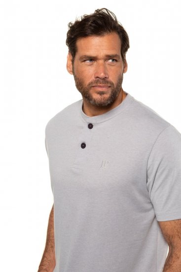 JP1880 708420 T-shirt Henley pack de 2 Cinzento mesclado - T-shirts - T-shirts Homem Tamanhos Grandes