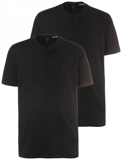 JP1880 708420 T-shirt Henley pack de 2 Preto - T-shirts - T-shirts Homem Tamanhos Grandes