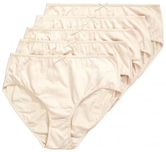 Ulla Popken 710201 Cuecas pack de 5 Bege - Cuecas - 