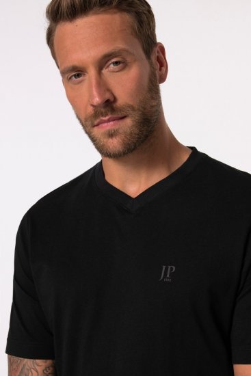 JP1880 711318 T-shirt de decote em V pack de 2 Preto - T-shirts - T-shirts Homem Tamanhos Grandes
