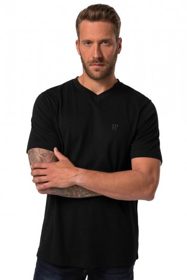 JP1880 711318 T-shirt de decote em V pack de 2 Preto - T-shirts - T-shirts Homem Tamanhos Grandes