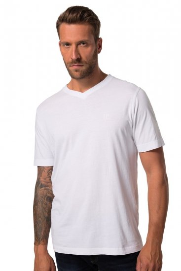 JP1880 711318 T-shirt de decote em V pack de 2 Branco - T-shirts - T-shirts Homem Tamanhos Grandes