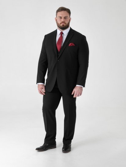 D555 Ted 4 Way Stretch Tailored Suit Jacket Preto - Fatos - Fatos de Homem Tamanhos Grandes