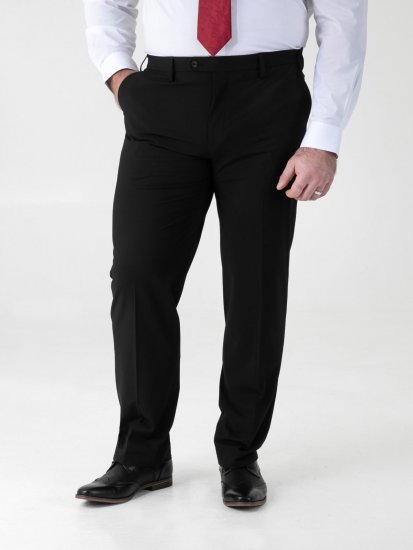 D555 Ted 4 Way Stretch Tailored Trouser Preto - Fatos - Fatos de Homem Tamanhos Grandes
