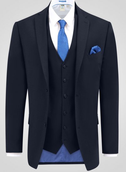 D555 Ted 4 Way Stretch Tailored Suit Jacket Azul-marinho - Fatos - Fatos de Homem Tamanhos Grandes