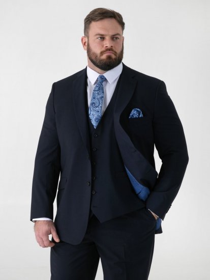 D555 Ted 4 Way Stretch Tailored Suit Jacket Azul-marinho - Fatos - Fatos de Homem Tamanhos Grandes