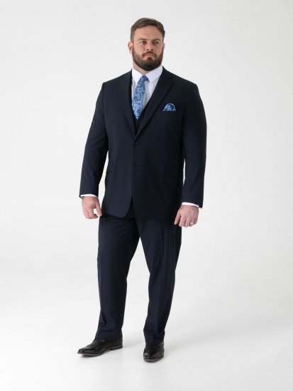 D555 Ted 4 Way Stretch Tailored Suit Jacket Azul-marinho - Fatos - Fatos de Homem Tamanhos Grandes