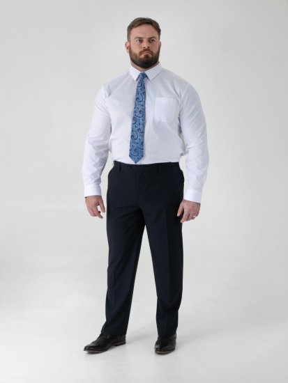 D555 Ted 4 Way Stretch Tailored Trouser Azul-marinho - Fatos - Fatos de Homem Tamanhos Grandes