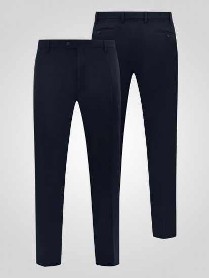 D555 Ted 4 Way Stretch Tailored Trouser Azul-marinho - Fatos - Fatos de Homem Tamanhos Grandes