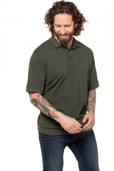 JP1880 712617 Polo com corte para barriga Azeitona escuro - Pólos - Pólos Tamanhos Grandes Homem