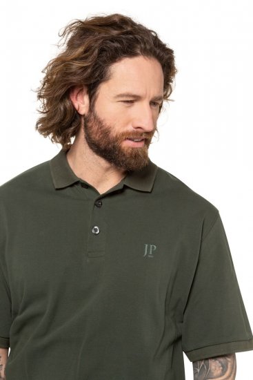 JP1880 712617 Polo com corte para barriga Azeitona escuro - Pólos - Pólos Tamanhos Grandes Homem