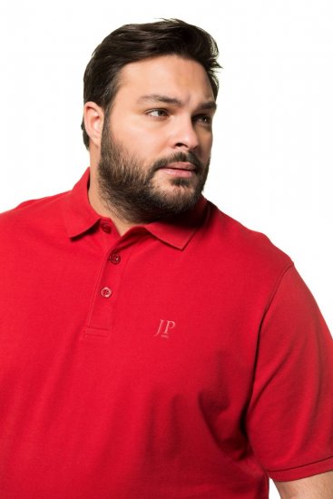 JP1880 712617 Polo com corte para barriga Vermelho chili - Pólos - Pólos Tamanhos Grandes Homem