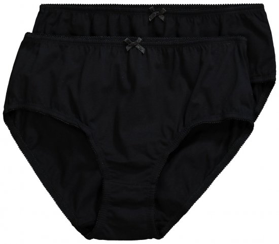 Ulla Popken 712882 Cuecas pack de 2 Preto - Cuecas - 