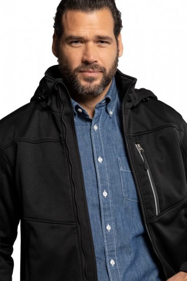 JP1880 714279 Casaco softshell com forro polar Preto - Casacos - Casacos Homem Tamanhos Grandes