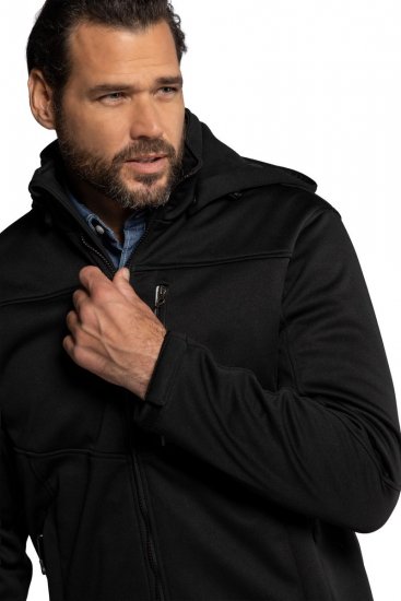 JP1880 714279 Casaco softshell com forro polar Preto - Casacos - Casacos Homem Tamanhos Grandes