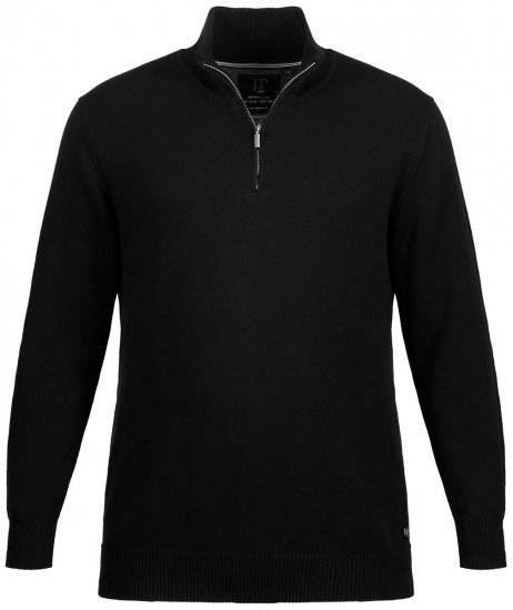 JP1880 716842 Camisola de malha com meio fecho Preto - Sweatshirts & hoodies - Sweatshirt & Camisolas com Capuz tamanhos grandes