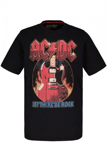 JP1880 ACDC - Let There Be Rock Vintage looking Band T-Shirt Black - T-shirts - T-shirts Homem Tamanhos Grandes