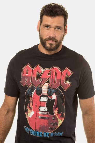 JP1880 ACDC - Let There Be Rock Vintage looking Band T-Shirt Black - T-shirts - T-shirts Homem Tamanhos Grandes