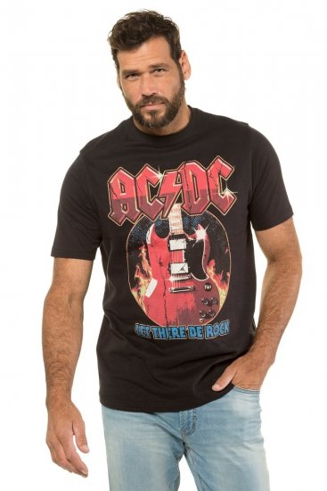 JP1880 ACDC - Let There Be Rock Vintage looking Band T-Shirt Black - T-shirts - T-shirts Homem Tamanhos Grandes