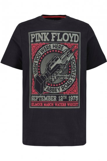 JP1880 Pink Floyd Retro Graphic Comfort Fit Band T-Shirt Black - T-shirts - T-shirts Homem Tamanhos Grandes
