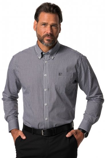 JP1880 722859 Camisa aos quadrados de manga comprida Preto - Camisas - Camisas Homem Tamanhos Grandes