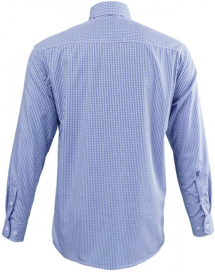 JP1880 722859 Camisa aos quadrados de manga comprida Azul claro - Camisas - Camisas Homem Tamanhos Grandes