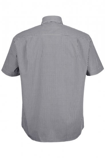 JP1880 722860 Camisa aos quadrados de manga curta Preto - Camisas - Camisas Homem Tamanhos Grandes