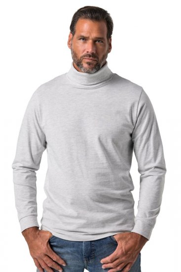 JP1880 723303 Camisola de gola alta manga comprida Natural mesclado TALL - TALL T-shirts - T-Shirts para Homens Altos
