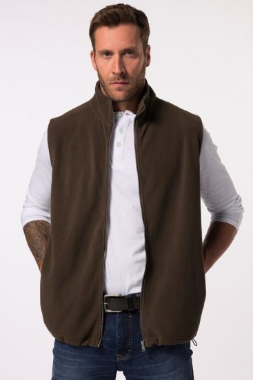 JP1880 Fleece Vest Stand-up Collar Brown - Casacos - Casacos Homem Tamanhos Grandes