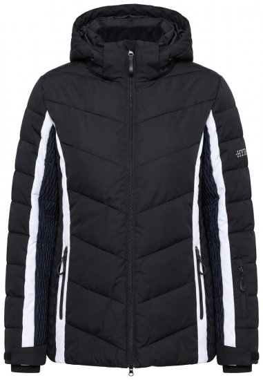Ulla Popken 725348 Casaco de esqui acolchoado Preto - Roupa de esqui - 
