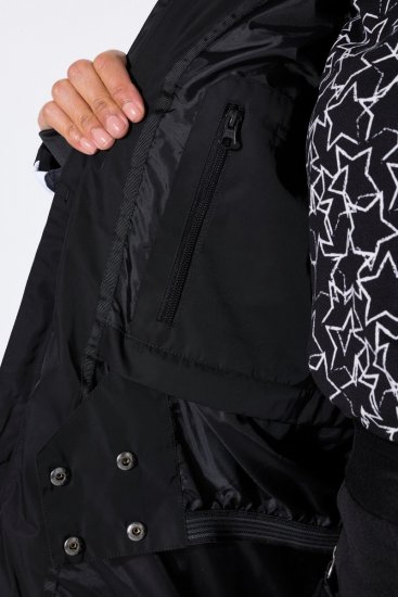 Ulla Popken 725348 Casaco de esqui acolchoado Preto - Roupa de esqui - 