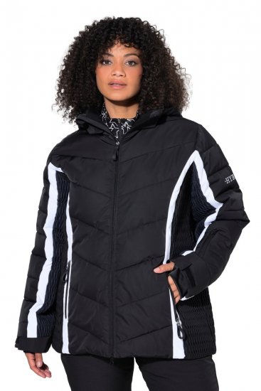 Ulla Popken 725348 Casaco de esqui acolchoado Preto - Roupa de esqui - 