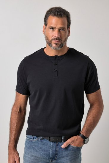 JP1880 726695 T-shirt henley Preto TALL - TALL T-shirts - T-Shirts para Homens Altos
