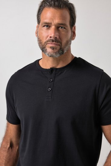 JP1880 726695 T-shirt henley Preto TALL - TALL T-shirts - T-Shirts para Homens Altos