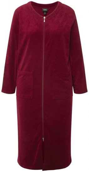 Ulla Popken 749967 Roupão turco com fecho Bordô - Robes & roupões - 