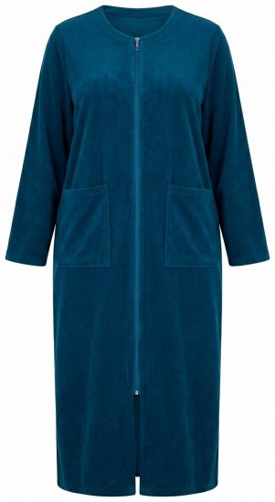 Ulla Popken 749967 Roupão turco com fecho Petróleo - Robes & roupões - 