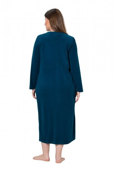 Ulla Popken 749967 Roupão turco com fecho Petróleo - Robes & roupões - 