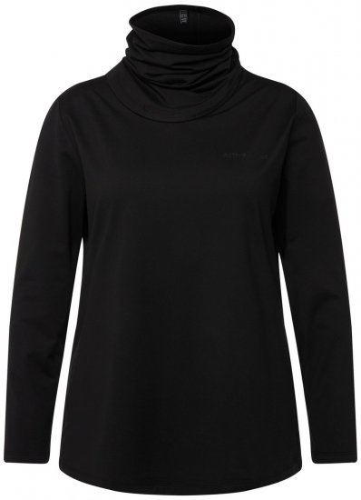 Ulla Popken 751623 Camisola de esqui de secagem rápida Preto - Roupa de esqui - 
