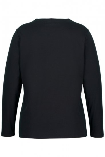 Ulla Popken 751623 Camisola de esqui de secagem rápida Preto - Roupa de esqui - 