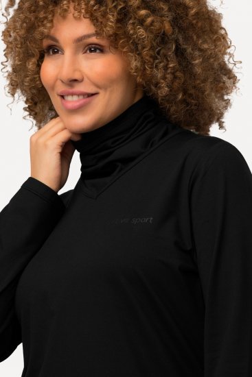 Ulla Popken 751623 Camisola de esqui de secagem rápida Preto - Roupa de esqui - 